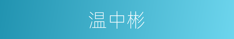 温中彬的同义词