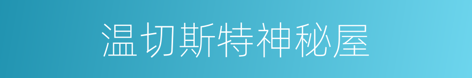 温切斯特神秘屋的同义词