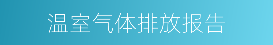 温室气体排放报告的同义词