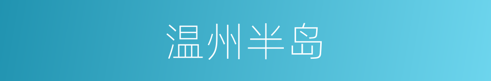 温州半岛的同义词