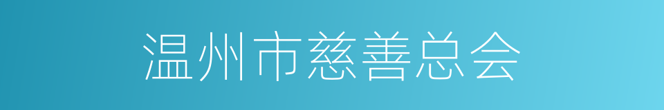 温州市慈善总会的同义词