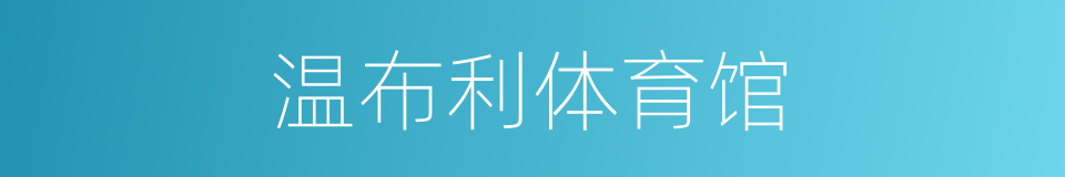 温布利体育馆的同义词