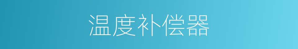 温度补偿器的同义词