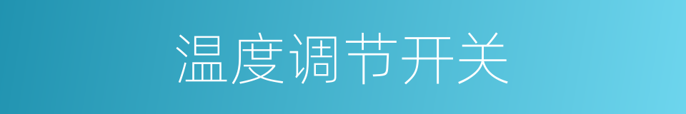 温度调节开关的同义词