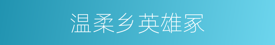 温柔乡英雄冢的同义词