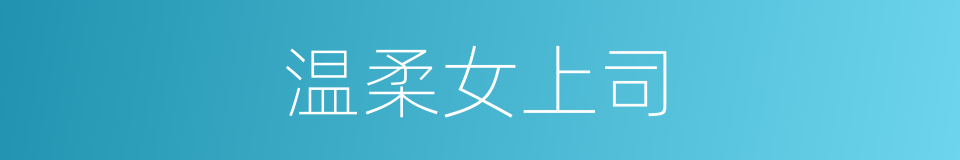 温柔女上司的同义词