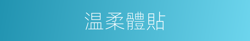 温柔體貼的意思
