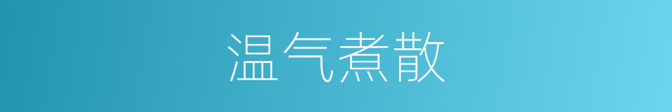 温气煮散的意思