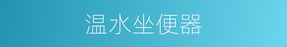 温水坐便器的同义词