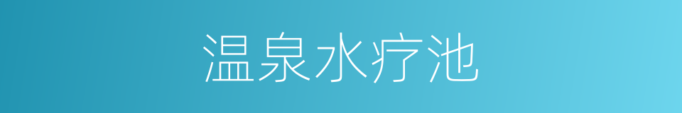 温泉水疗池的同义词