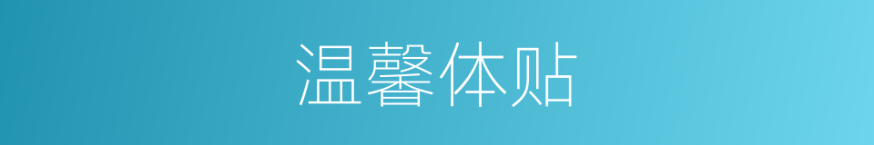 温馨体贴的同义词