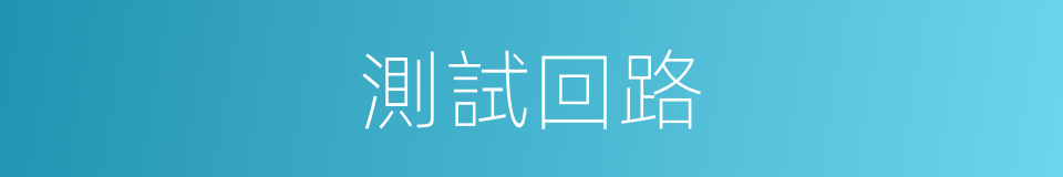 測試回路的同義詞