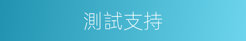 測試支持的同義詞