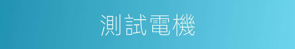 測試電機的同義詞