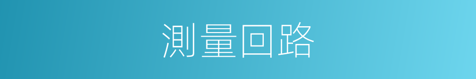 測量回路的同義詞