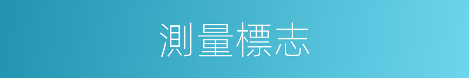 測量標志的意思