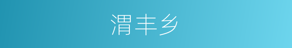 渭丰乡的同义词