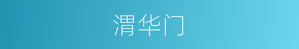 渭华门的同义词