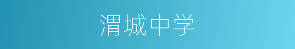 渭城中学的同义词