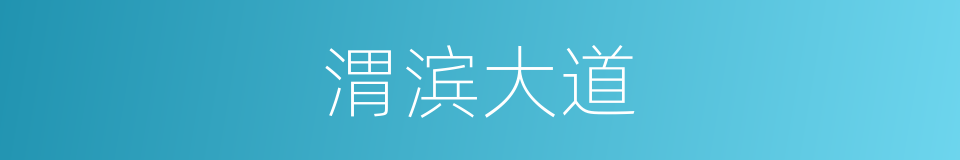 渭滨大道的同义词