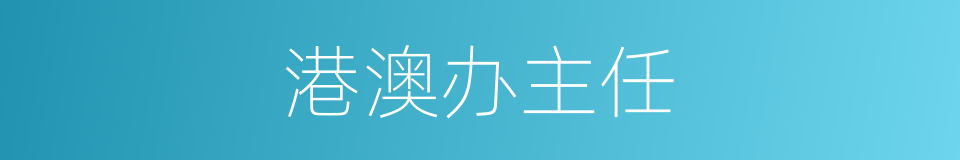 港澳办主任的同义词