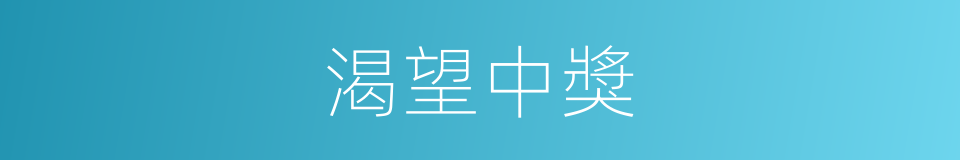 渴望中獎的同義詞