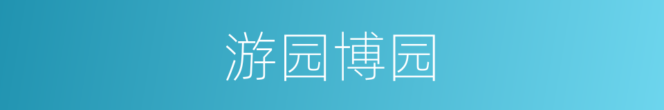 游园博园的同义词