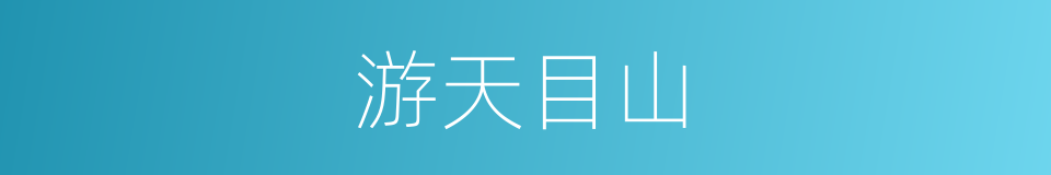 游天目山的同义词