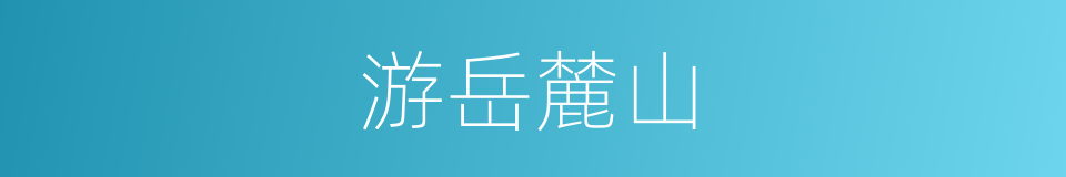 游岳麓山的同义词