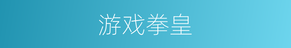 游戏拳皇的同义词