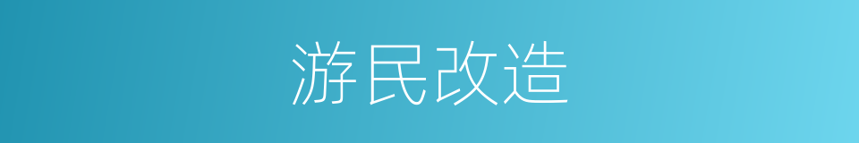 游民改造的同义词