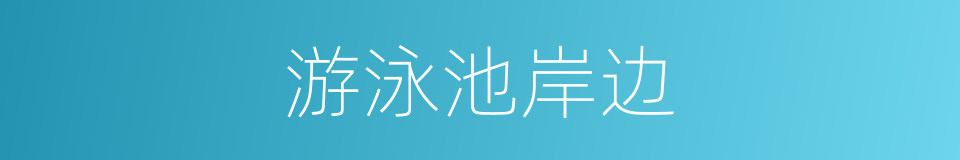 游泳池岸边的同义词
