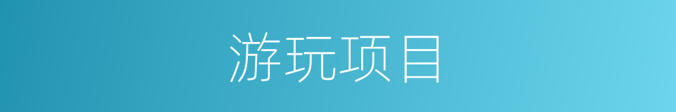 游玩项目的同义词