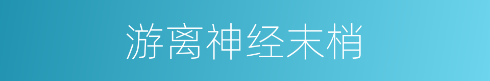 游离神经末梢的同义词