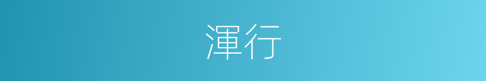 渾行的同義詞
