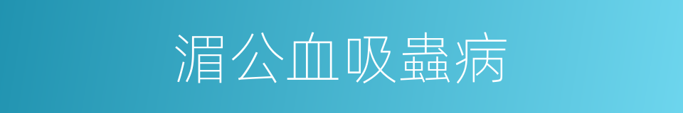 湄公血吸蟲病的同義詞