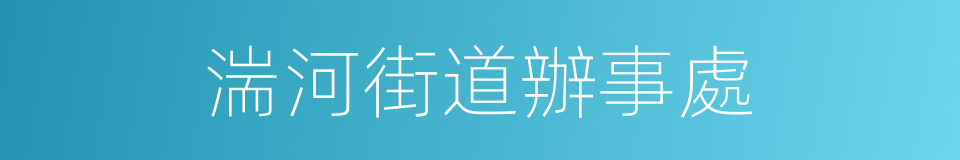 湍河街道辦事處的同義詞