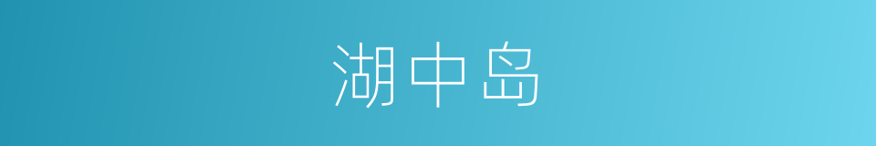 湖中岛的同义词