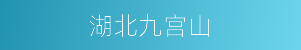 湖北九宫山的同义词