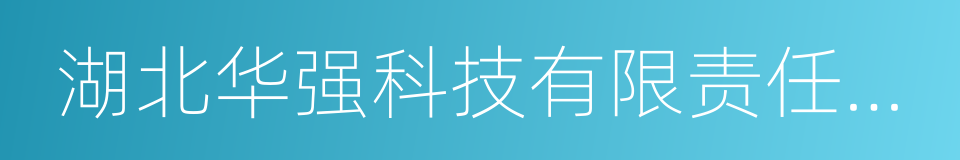 湖北华强科技有限责任公司的同义词