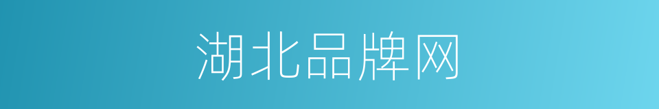 湖北品牌网的同义词