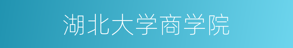 湖北大学商学院的同义词