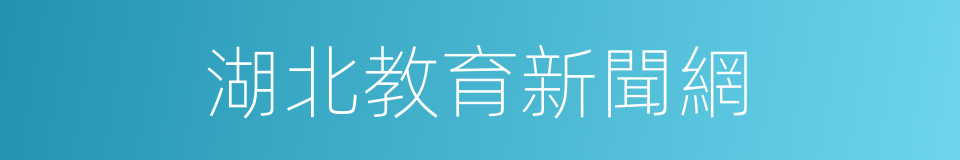 湖北教育新聞網的同義詞