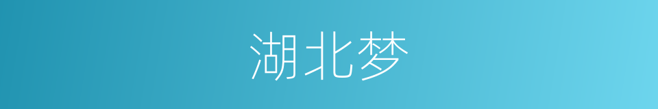 湖北梦的同义词