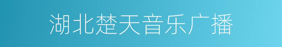 湖北楚天音乐广播的同义词