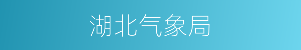 湖北气象局的同义词