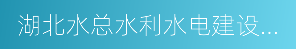 湖北水总水利水电建设股份有限公司的同义词