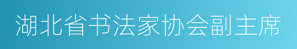 湖北省书法家协会副主席的同义词