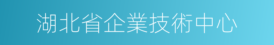 湖北省企業技術中心的同義詞