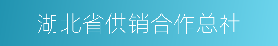 湖北省供销合作总社的同义词